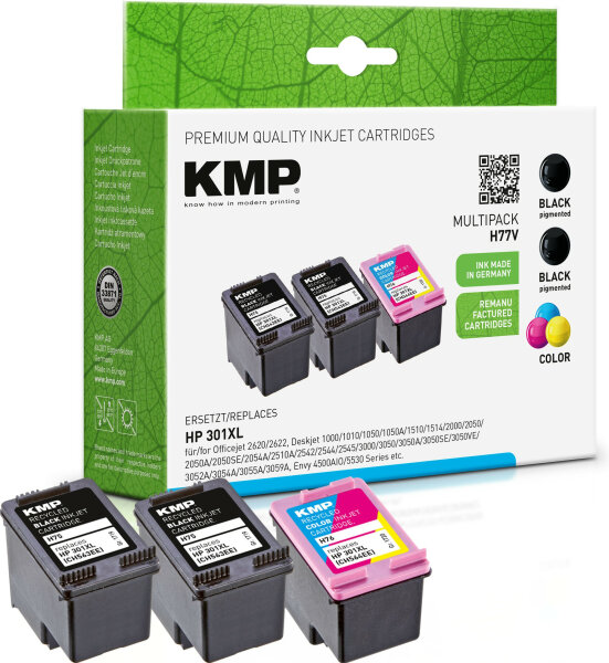 KMP Patrone HP HP301XL CH563EE Multipack BK/C/Y/M remanufactured