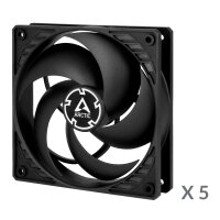 Arctic P12 Max PWM Case Fan Set 120mm Lüfter 5er Value Pack schwarz