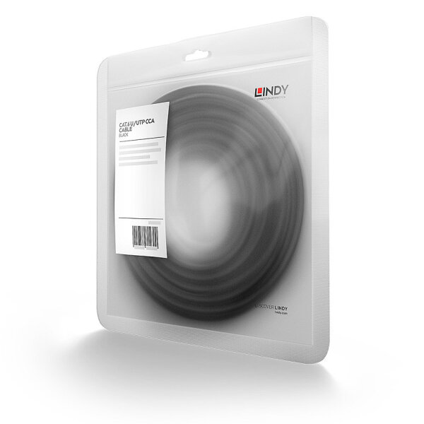 Lindy 48196 Netzwerkkabel Schwarz 7,5 m Cat6 U/UTP (UTP)