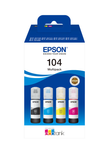 Patrone Epson 104 4er-Pack black + color               T00P6