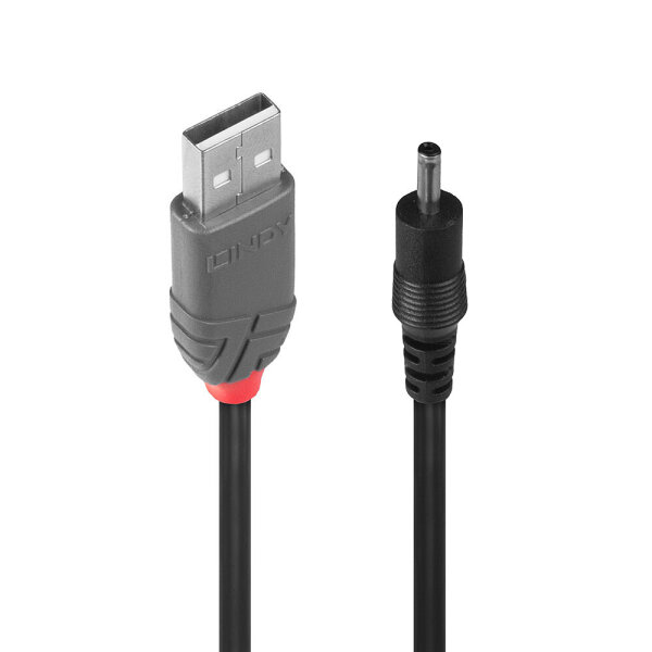 LINDY USB2.0 Typ A an DC 3,5/1.35 Hohlstec Adapterkabel 1,5m
