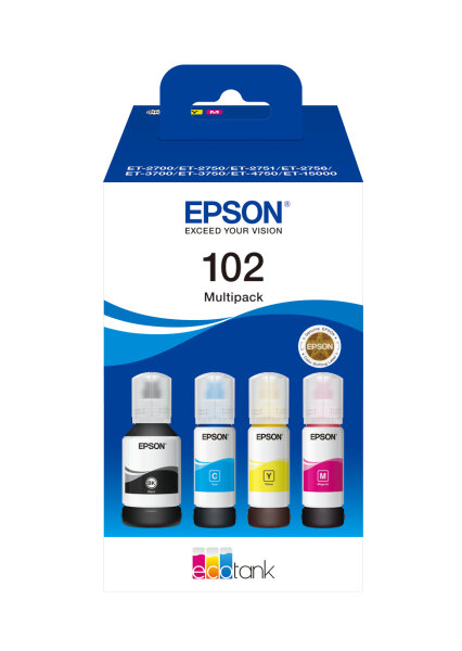 Patrone Epson 102 4er-Pack black + color               T03R6
