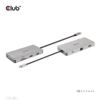 Club3D USB-C 9in1-HUB >HDMI/VGA/2xUSB/USB-C/RJ45/SD   PD100W retail