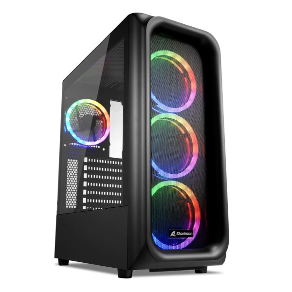 Sharkoon Gehäuse TK5M        RGB    ATX      1xAcryl schwarz
