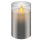 Goobay LED-Echtwachs-Kerze 12.5cm grau 1x warmweiß
