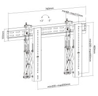 Equip 37"-70" Pop-Out-Videowandhalterung
