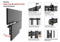 Equip Wandhalterung  37"-70"/1TFT Popout    1Gelenk  45Kg sw lite Retail