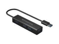 CONCEPTRONIC 4-Port Hub USB-A3.0/-C Adap.->4xA3.0 o.Netz. sw
