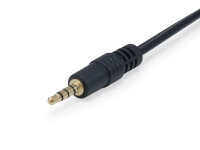 Equip Audiokabel 3.5mm->2x3Pin St/Bu           0.15m schwarz Polybeutel