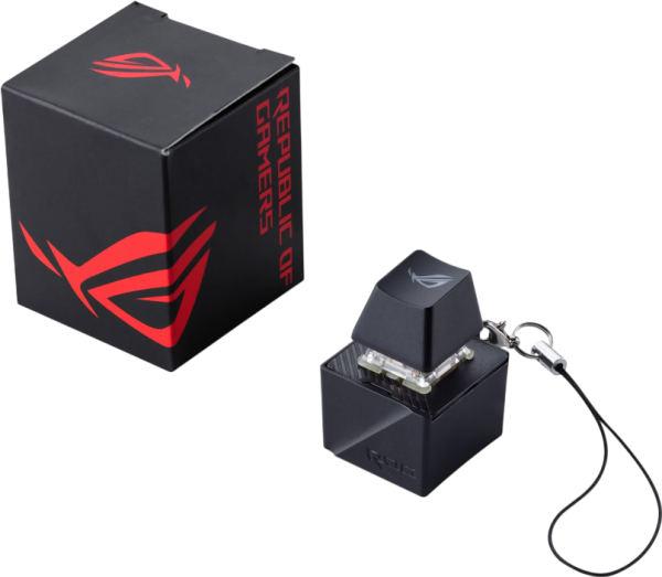 ASUS ROG Fidget Keycap Schlüsselanhänger Keychain schwarz