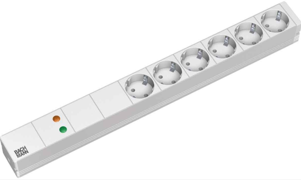 EFB 19" 1HE Steckdosenleiste 6x     mit Gerätevollschutz
