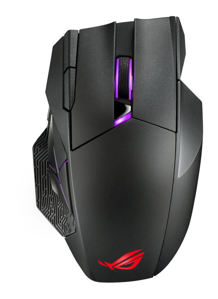 ASUS ROG Spatha X Gaming Mouse 19.000dpi 2.4GHz Funk Gamer Maus 12 Tasten Akku 1000Hz schwarz