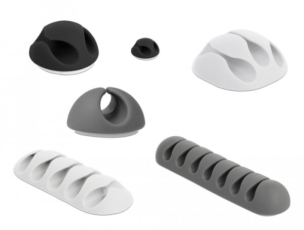 DELOCK Kabelhalter Kombi Set 6 Stück