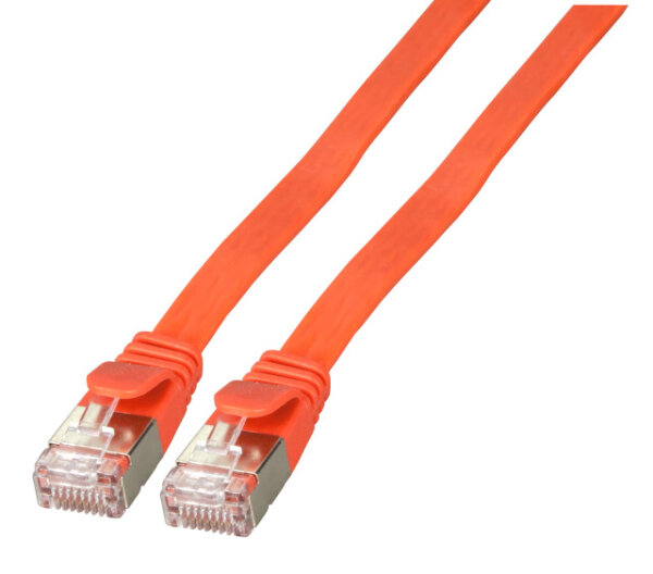 EFB RJ45 Flachpatchkabel U/FTP, Cat.6A, PVC, 2m, rot