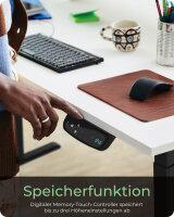 Tischgestell IcyBox elektr. höhenverstel. ohne Platte schwa. (Speditionsversand)