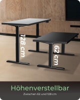 Tischgestell IcyBox elektr. höhenverstel. ohne Platte schwa. (Speditionsversand)