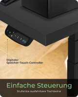 Tischgestell IcyBox elektr. höhenverstel. ohne Platte schwa. (Speditionsversand)