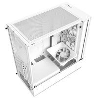 NZXT H5 Elite Window RGB White Edition Glasfenster LED-Steuerung ATX Midi-Tower weiß