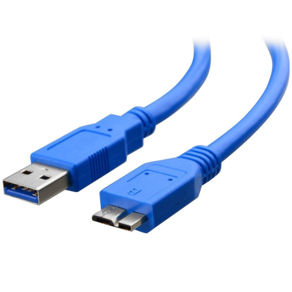 Techly USB3.0 Kabel Stecker Typ A-Stecker Micro B, 2m blau