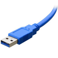 Techly USB3.0 Kabel Stecker Typ A-Stecker Micro B, 2m blau