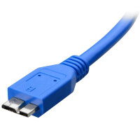 Techly USB3.0 Kabel Stecker Typ A-Stecker Micro B, 2m blau