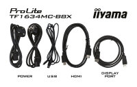 IIYAMA 39.5cm (15,6") TF1634MC-B8X  16:9 M-Touch HDMI+DP