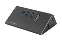 LC-Power USB-Hub 3x USB 3.0 + 1xLadefunktion 2.4A/5V schwarz