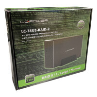LC-Power LC-35U3-RAID-2 Gehäuse 3x 3.5" SATA HDD RAID Case USB 3.0 schwarz