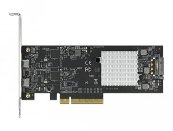 DELOCK PCI Expr x8 Card zu 2x extern USB-C 20Gbps USB 3.2
