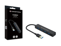 Conceptronic 4 Port USB 3.0 Typ-A Hub schwarz