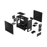 Fractal Design Pop Air Black Solid Gehäuse Midi Tower fensterlos 46.27l Volumen 3x 120mm Lüfter schwarz