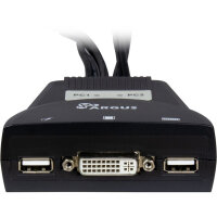 Inter-Tech KVM Switch LS-21DA DVI, 2 Port, Kunststoff