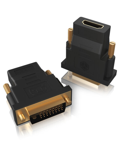 Adapter IcyBox DVI-D (24+1) zu HDMI retail