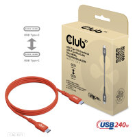 Club3D Kabel   USB 2   Typ C  PD 240W / 480Mb       1m St/St retail