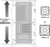 AZZA Geh mATX Elise 140 tempered Glass ARGB 2xUSB3.0