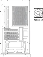 AZZA Geh mATX Elise 140 tempered Glass ARGB 2xUSB3.0
