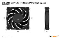 be quiet! Lüfter 120*120*25  SilentWings 4 PWM High-Speed