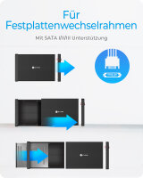 Geh. IcyBox 1x5,25" SATA DVD/ Blue-Ray, schwarz