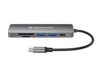 Conceptronic 6in1 Dock USBC -> HDMI / 2xUSB-A/SD/TF/+ 15cm grau