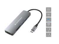Conceptronic 6in1 USB 3.2 Gen 1 Dockingstation HDMI 100W USB PD USB 3.0 USB 2.0 SD/TF/microSD