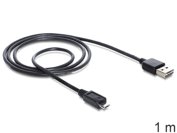 DELOCK USB Kabel A -> Micro-B St/St 1.00m sw