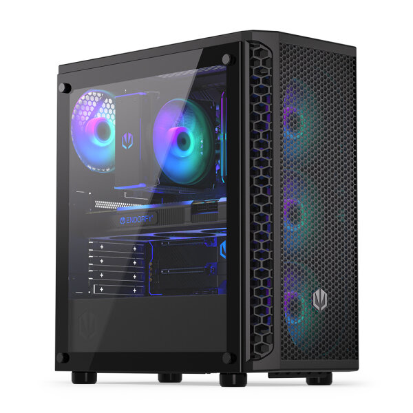Endorfy Signum 300 ARGB ATX Midi-Tower 39.88l Volumen RGB-Beleuchtung Black Edition 4x 120mm Lüfter schwarz