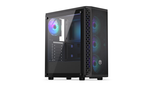 Endorfy Signum 300 ARGB ATX Midi-Tower 39.88l Volumen RGB-Beleuchtung Black Edition 4x 120mm Lüfter schwarz