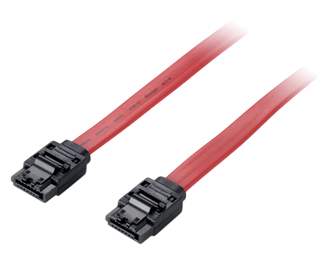 Equip SATA Kabel 6Gbps 7-Pin->7-Pin 50cm rot Flachkabel Metallclip gerade