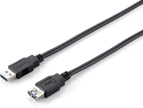 Equip Kabel USB-A3.0->A Erweiterung     St/Bu  3.00m schwarz Polybeutel