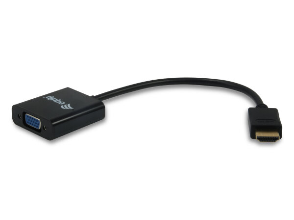 Equip HDMI / VGA Adapter mit Audio 1920x1080 / 60Hz Stecker/Buchse 25cm schwarz
