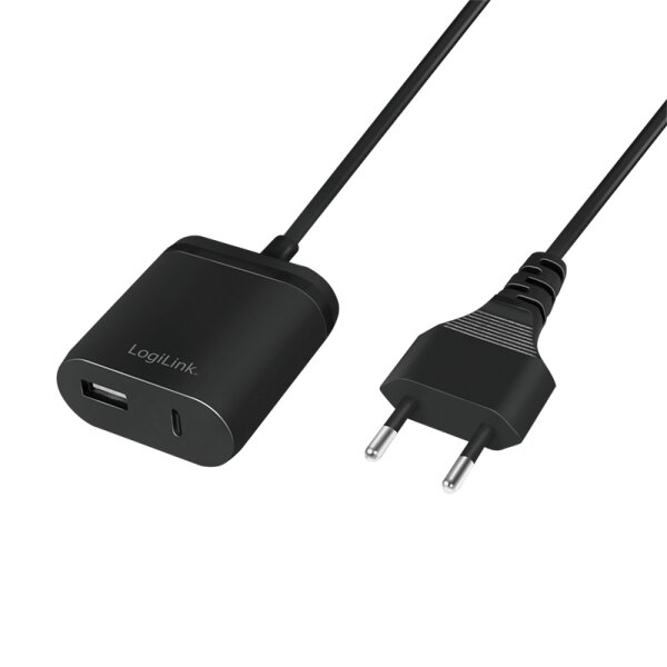 Logilink USB-Adapter,1,5 m Kabel, 1x USB-A & 1x USB-C, 12 W