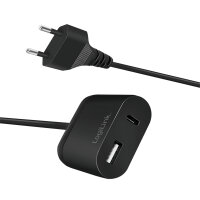 Logilink USB-Adapter,1,5 m Kabel, 1x USB-A & 1x USB-C, 12 W