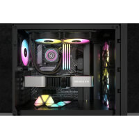 Corsair iCUE H100i Elite LCD XT Black Edition 240mm Wasserkühlung LED-Steuerung 2x 120mm Lüfter schwarz