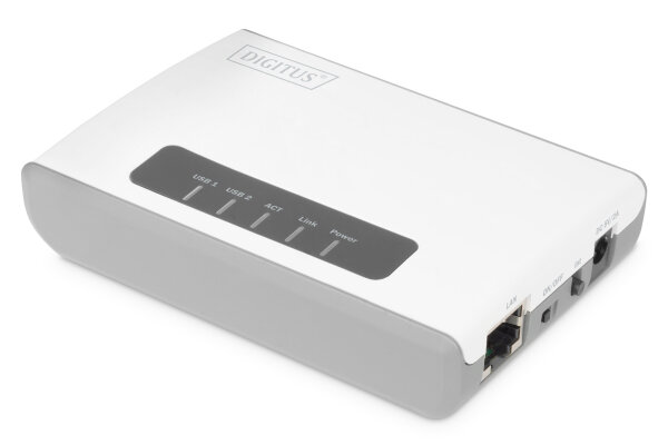 Digitus 2-Port USB 2.0 Wireless Multifunktions-Netzwerk Server, 300 Mbps